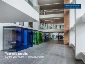 Year-end results  For the year ended 31 December 2016  Overview  Financial review  Portfolio review