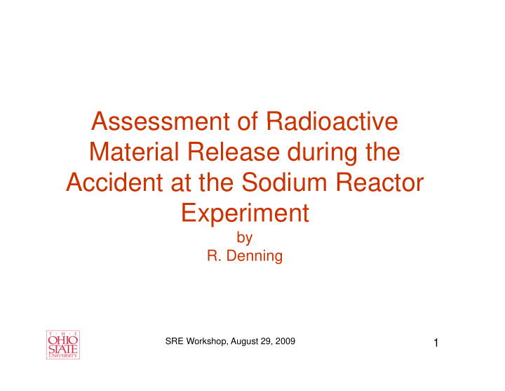 assessment of radioactive assessment of radioactive