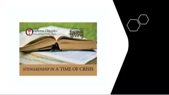 senter: Rev. Bruce A. Barkhauer  Minister for Faith and Giving for the Christian Church (Disciples