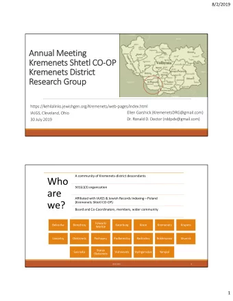 Who  501(c)(3) organization  are  Affiliated with IAJGS &amp; Jewish Records IndexingPoland  we?