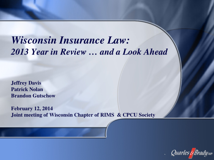 wisconsin insurance law