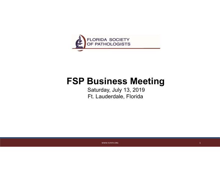 fsp business meeting