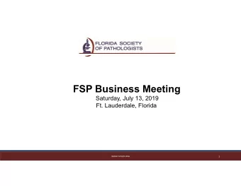 FSP Business Meeting  Saturday, July 13, 2019  Ft. Lauderdale, Florida  WWW.FLPATH.ORG  1  Adoption