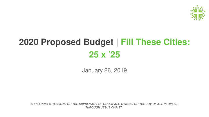 2020 budget motion