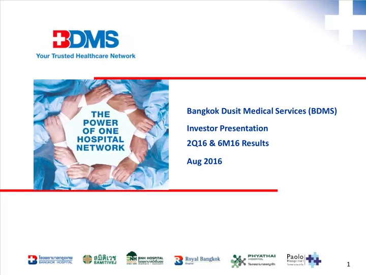 bangkok dusit medical services bdms investor presentation