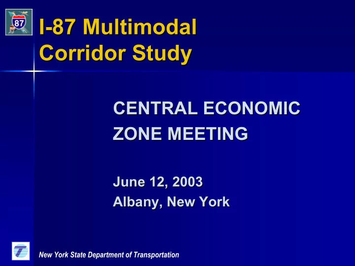 i 87 multimodal 87 multimodal i corridor study corridor