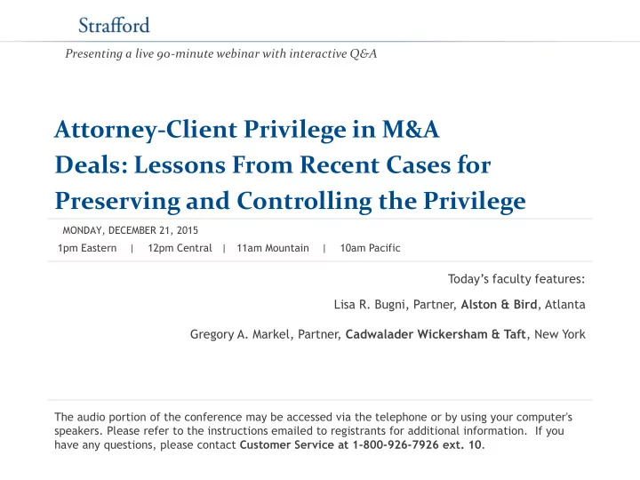 deals lessons from recent cases for
