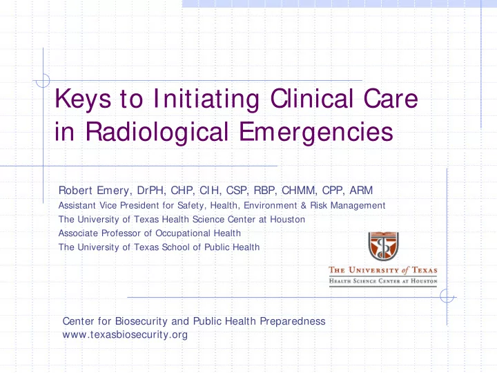 keys to initiating clinical care in radiological