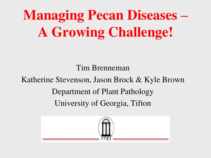 a growing challenge