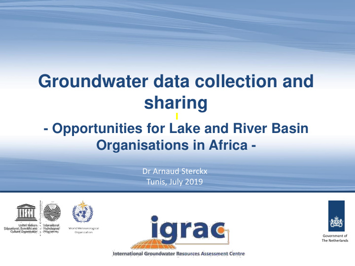 groundwater data collection and sharing