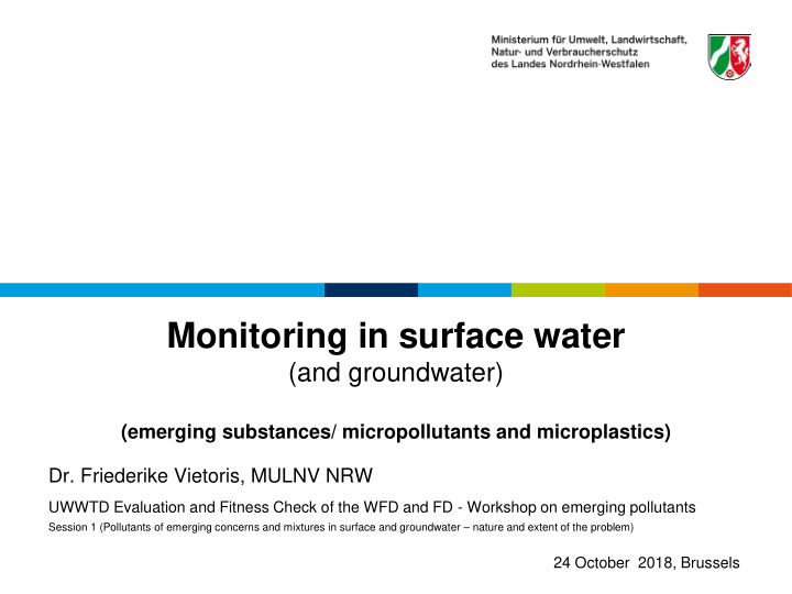 monitoring in surface water