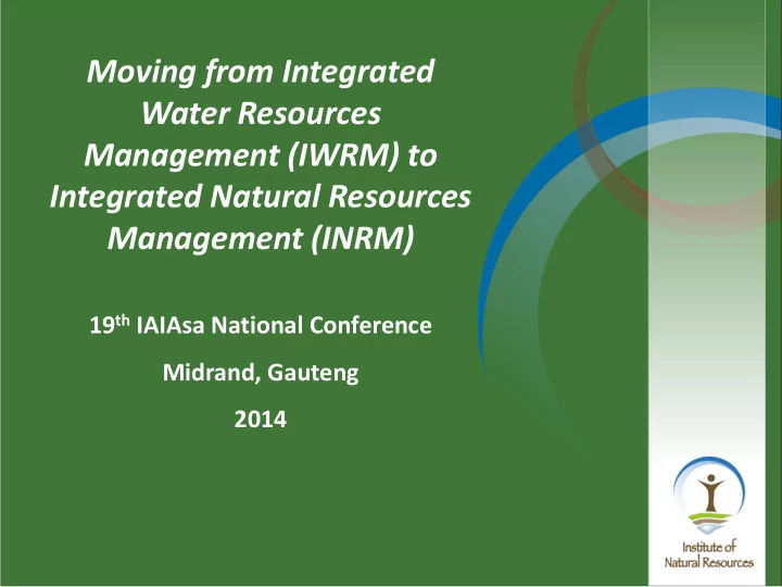 water resources