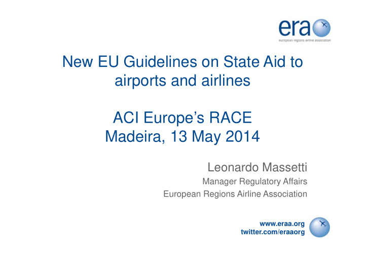 new eu guidelines on state aid to airports and airlines