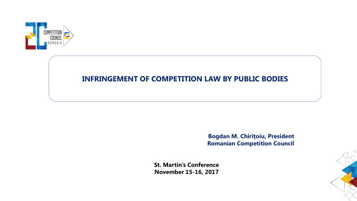 infringement of competition law by public bodies