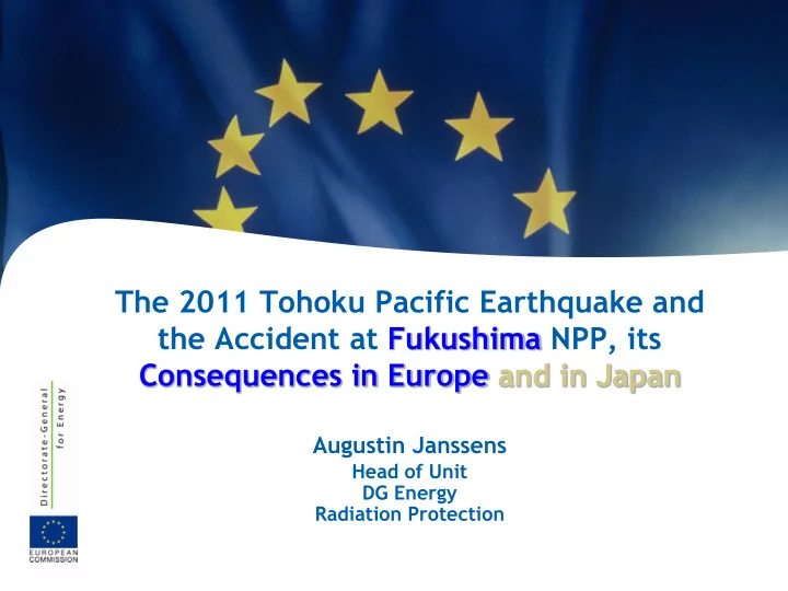 the 2011 tohoku pacific earthquake and the accident at