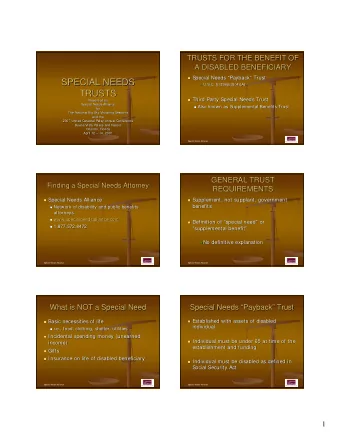 SPECIAL NEEDS  SPECIAL NEEDS  U.S.C.  U.S.C.   1396p(d)(4)(A)  1396p(d)(4)(A)    TRUSTS