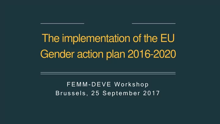 gender action plan 2016 2020