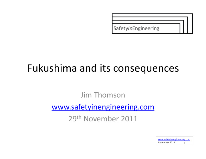 fukushima and its consequences