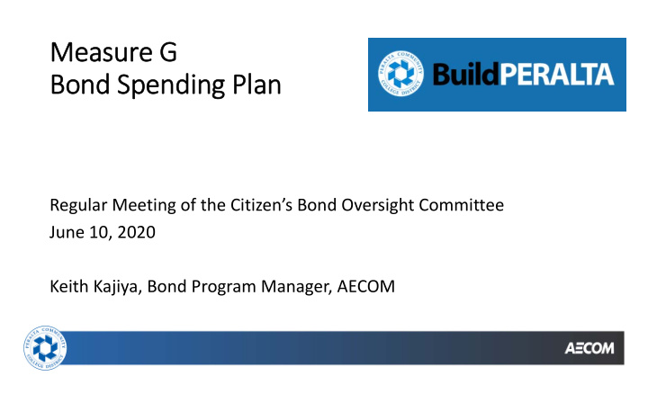 measure g bond spending plan