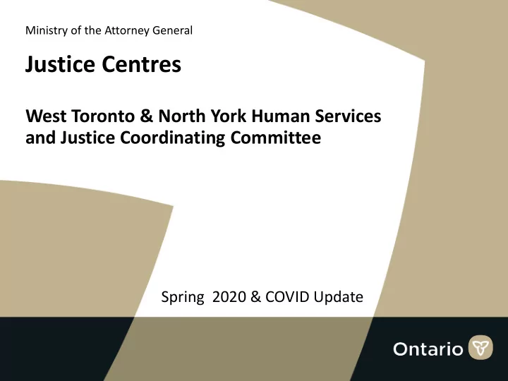 justice centres