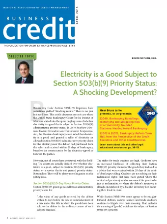 B  Bankruptcy Code Section 503(b)(9) litigations have  Hear Bruce as he  sometimes yielded