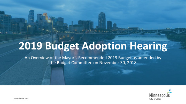 2019 budget adoption hearing