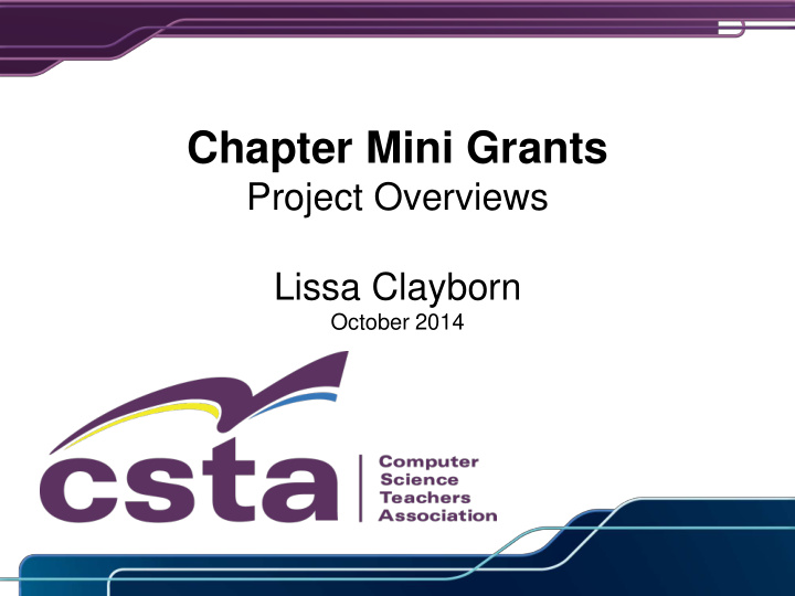 chapter mini grants