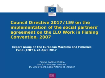 Council Directive 2017/159 on the  implementation of the social partners'  agreement on the ILO