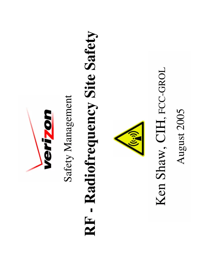 rf radiofrequency site safety