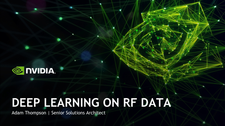 deep learning on rf data