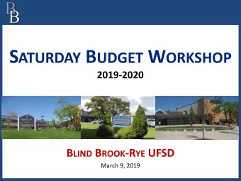 Todays Budget Presentation Outline  Proposed Budget Detail  Budget Overview  Expenditure