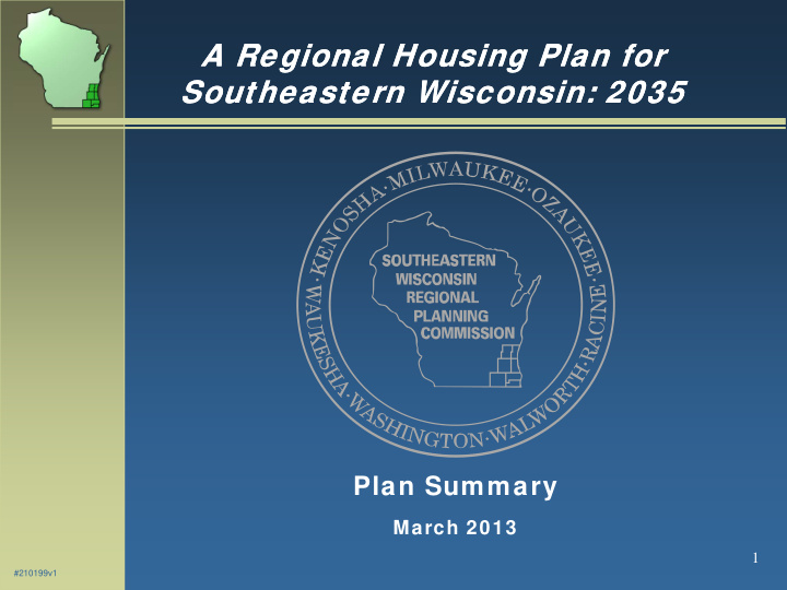 a regional housing plan for a regional housing plan for