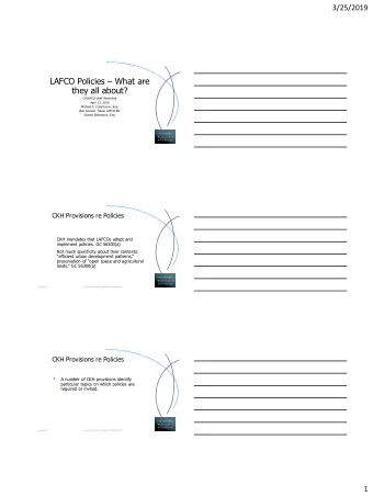 they all about?  CALAFCO Staff Workshop  April 12, 2019  Michael G. Colantuono, Esq.  Ben Giuliani,