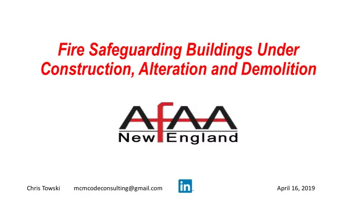 fire safeguarding buildings under