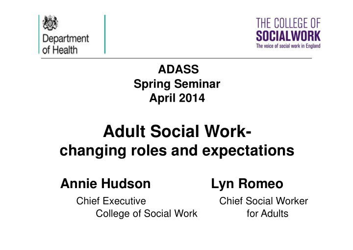 adult social work