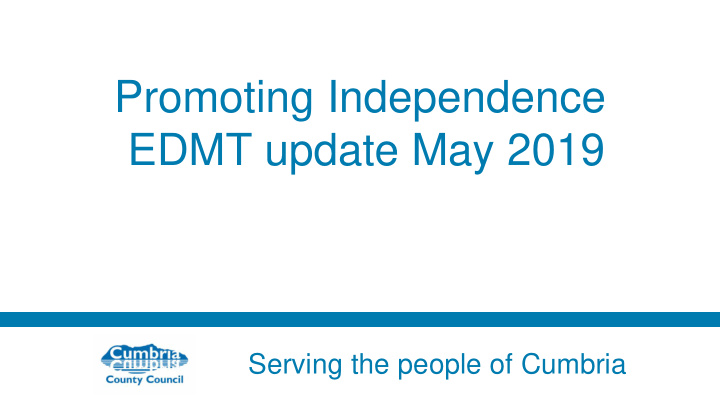 edmt update may 2019