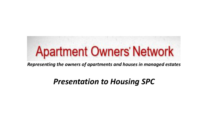 presentation to housing spc multi unit developments in