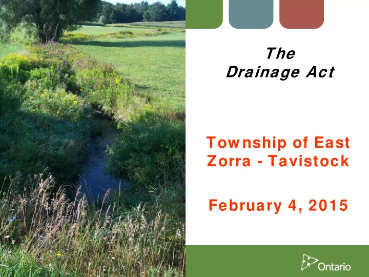 the drainage act