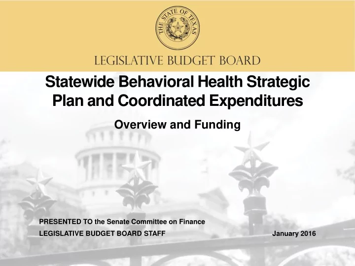 plan and coordinated expenditures
