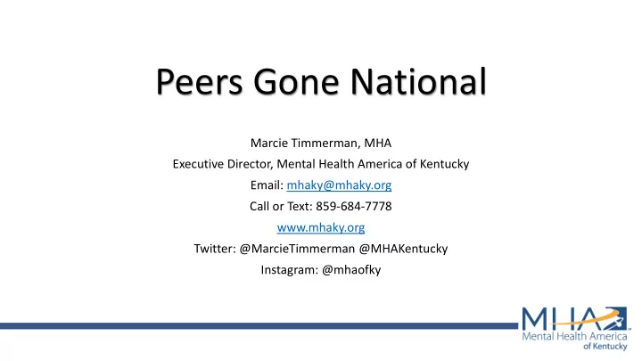 peers gone national
