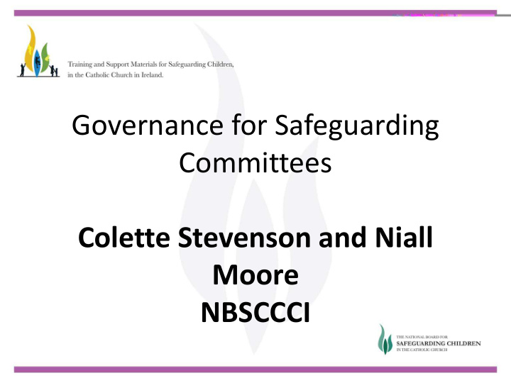 governance for safeguarding committees colette stevenson