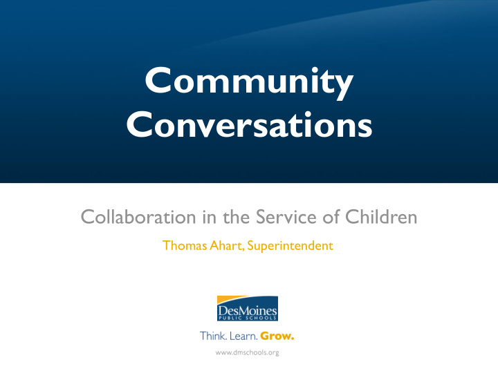 community conversations