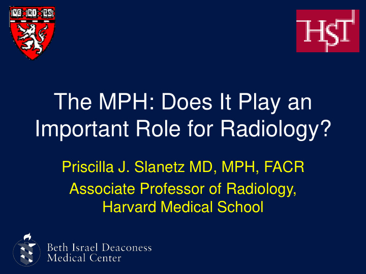 important role for radiology