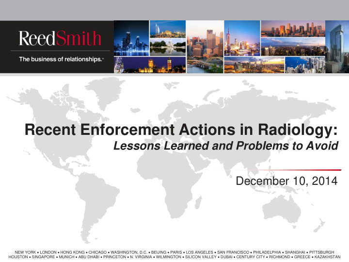 recent enforcement actions in radiology