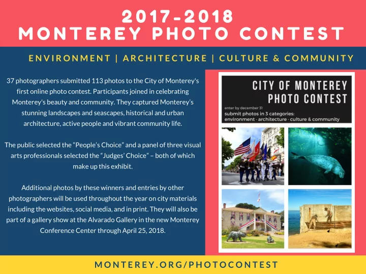 2 0 1 7 2 0 1 8 m o n t e r e y p h o t o c o n t e s t