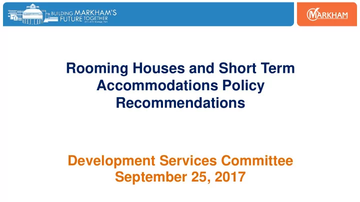 recommendations