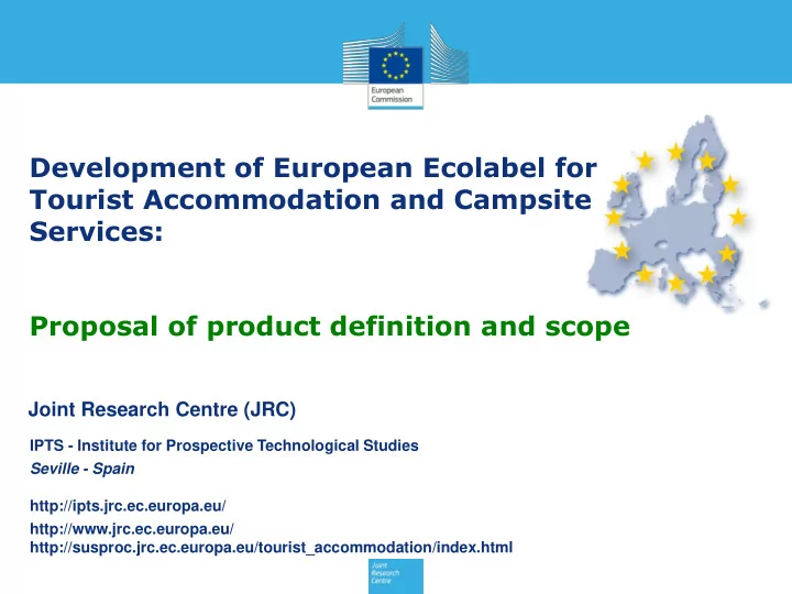 tourist accommodation and campsite