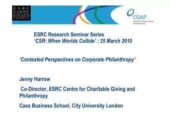 Philanthropy represents a supply-side response in  societies to welfare needs, operating on