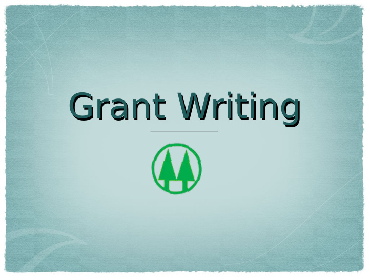 grant writing grant writing