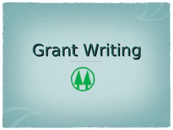 Grant Writing  Grant Writing  Our Stories  Our Stories  Intro on Grant Writing  Experiences in